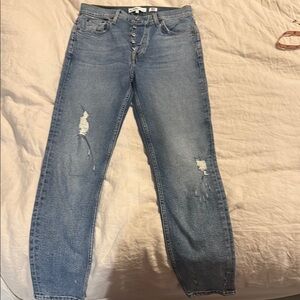 Women's Blue Redone Originals Distressed Jeans